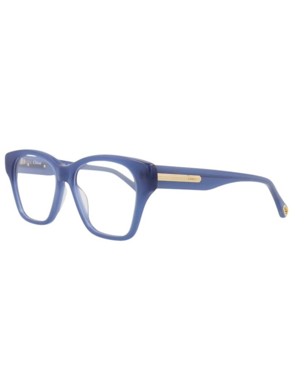 New Chloé Women's Eyeglasses Square Rectangle Bio Acetate Frame Blue Blue